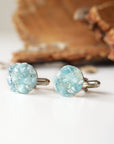 Raw Blue Aquamarine Cufflinks DesignsbyNatureGems