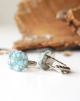 Raw Blue Aquamarine Cufflinks DesignsbyNatureGems