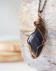 Raw Blue Tiger's Eye Pendant Necklace - Antique Bronze DesignsbyNatureGems