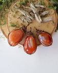 Raw Carnelian Necklace -Wire Wrapped Healing Crystal Pendant DesignsbyNatureGems