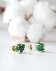 Raw Emerald Earrings -14K Gold-Filled DesignsbyNatureGems