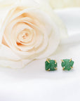 Raw Emerald Earrings -14K Gold-Filled DesignsbyNatureGems