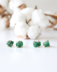 Raw Emerald Earrings -14K Gold-Filled DesignsbyNatureGems