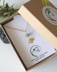 Raw Emerald Lotus Necklace - 14k Gold-Filled DesignsbyNatureGems