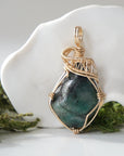 Raw Emerald Necklace - 14K Gold-Filled DesignsbyNatureGems