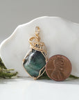 Raw Emerald Necklace - 14K Gold-Filled DesignsbyNatureGems