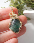 Raw Emerald Necklace - 14K Gold-Filled DesignsbyNatureGems