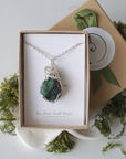 Raw Emerald - Sterling Silver Necklace DesignsbyNatureGems