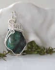 Raw Emerald - Sterling Silver Necklace DesignsbyNatureGems