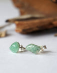 Raw Green Aventurine Crystal Earrings DesignsbyNatureGems