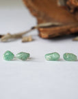 Raw Green Aventurine Crystal Earrings DesignsbyNatureGems