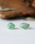 Raw Green Aventurine Crystal Earrings DesignsbyNatureGems