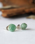 Raw Green Aventurine Crystal Earrings DesignsbyNatureGems