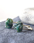 Raw Green Bloodstone Cufflinks DesignsbyNatureGems