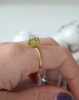 Raw Green Peridot Adjustable Ring - 14K Gold-Filled DesignsbyNatureGems