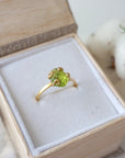 Raw Green Peridot Adjustable Ring - 14K Gold-Filled DesignsbyNatureGems