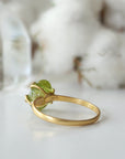 Raw Green Peridot Adjustable Ring - 14K Gold-Filled DesignsbyNatureGems