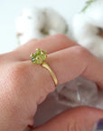 Raw Green Peridot Adjustable Ring - 14K Gold-Filled DesignsbyNatureGems