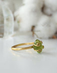Raw Green Peridot Adjustable Ring - 14K Gold-Filled DesignsbyNatureGems
