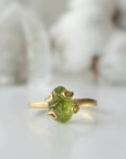 Raw Green Peridot Adjustable Ring - 14K Gold-Filled DesignsbyNatureGems