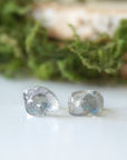 Raw Labradorite Stud Earrings DesignsbyNatureGems