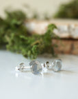 Raw Labradorite Stud Earrings DesignsbyNatureGems