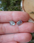 Raw Labradorite Stud Earrings DesignsbyNatureGems
