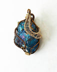 Raw Peacock Ore Crystal Pendant - Bornite Necklace DesignsbyNatureGems