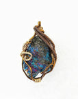 Raw Peacock Ore Crystal Pendant - Bornite Necklace DesignsbyNatureGems