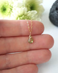 Raw Peridot Charm Necklace - 14K Gold-Filled DesignsbyNatureGems