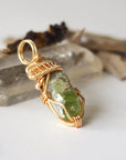 Raw Peridot Necklace - 14k Gold Filled DesignsbyNatureGems