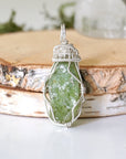 Raw Peridot Necklace - Sterling Silver DesignsbyNatureGems