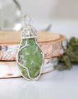 Raw Peridot Necklace - Sterling Silver DesignsbyNatureGems
