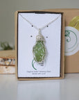 Raw Peridot Necklace - Sterling Silver DesignsbyNatureGems