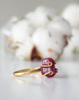 Raw Pink Ruby Ring - 14K Gold-Filled DesignsbyNatureGems
