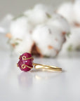 Raw Pink Ruby Ring - 14K Gold-Filled DesignsbyNatureGems