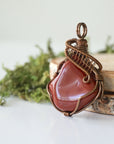 Raw Red Jasper Crystal Pendant - 24 Inch Necklace DesignsbyNatureGems