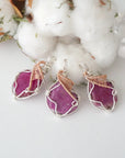 Raw Ruby Crystal Necklace - Sterling Silver and 14k Gold Pendant DesignsbyNatureGems