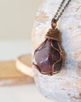 Raw Ruby Necklace - Antique Bronze DesignsbyNatureGems