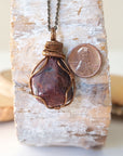 Raw Ruby Necklace - Antique Bronze DesignsbyNatureGems
