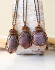 Raw Ruby Necklace - Antique Bronze DesignsbyNatureGems