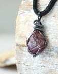 Raw Ruby Necklace - Men's Necklace Designs by Nature Gems
