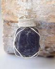 Raw Sapphire Necklace - Sterling Silver DesignsbyNatureGems