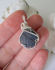 Raw Sapphire Sterling Silver Pendant DesignsbyNatureGems