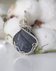 Raw Sapphire Sterling Silver Pendant DesignsbyNatureGems