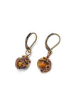 Raw Tigers Eye Healing Crystal Drop Earrings DesignsbyNatureGems