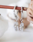 Rock Crystal Drop Earrings - Sterling Silver Plated DesignsbyNatureGems