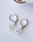 Rock Crystal Drop Earrings - Sterling Silver Plated DesignsbyNatureGems