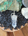 Rock Crystal Point Necklace - White Gold DesignsbyNatureGems