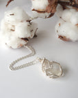 Rock Crystal Silver Pendant Necklace (Clear Quartz) DesignsbyNatureGems